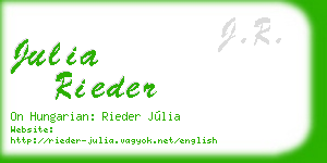julia rieder business card